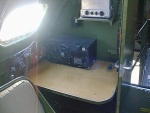 The Radioman's desk. Note the oxygen tube next to the wall. More on this later.