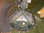 The ball turret, from inside the aircraft.