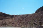 While standing at the second vista. I turned around and there were people at yet a third vista higher up. I didn't stop there though. It was over 100F out here and my cats were waiting in the car. I couldn't leave the car idleing for very long or it would over heat. It was no problem on the road, but with those kind of temperatures, the radiator needs airflow to disippate enough heat.